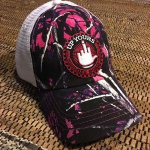 Up Yours Off Road trucker camo middle finger